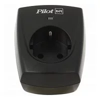 Сетевой фильтр Pilot BIT, 1 розетка, черный (16А)/ Surge Protector ZIS Pilot BIT, 1 outlet, black (16A)