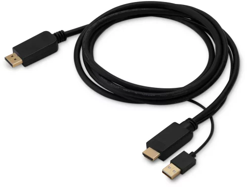 Кабель аудио-видео Buro HDMI (m)/ DisplayPort (m) 2м. позолоч.конт. черный (HDMI-DP-2M)