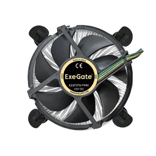 Exegate EX283279RUS Кулер ExeGate EE97379-PWM, Al, S1150/ 1151/ 1155/ 1156, TDP 65W, Hydro bearing, 4pin, 23.5db, BOX фото 2