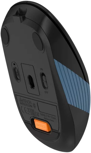 Мышь A4Tech Fstyler FB10CS черный/ синий оптическая (2000dpi) silent беспроводная BT/ Radio USB (4but) (FB10CS USB ASH BLUE) фото 10