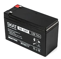 2533 SKAT SB 1207, 12В, 7Ач, максимальный ток заряда 2,1 А. Тип клеммы — F1 нож. Размер корпуса — 66х151х100. Вес — 2,1 кг. Срок службы — 6 лет. Гарантия - 18 месяцев.