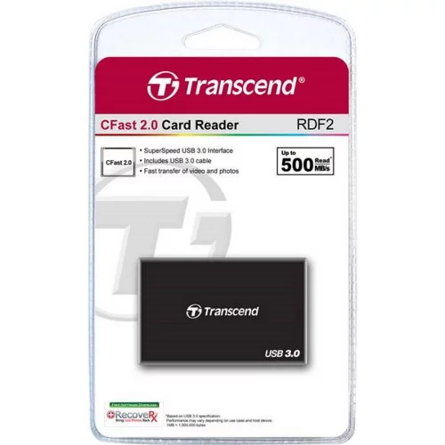 Карт ридер/ Transcend USB3.0 CFast Card Reader, Black (TS-RDF2) фото 5