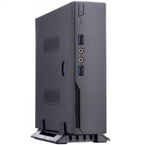 Корпус с внешним блоком питания 120Вт./ Сase Foxline mITX 120W ext., DC-converter, 2xUSB3.0, 1x40mmFan, Black, VESA, powercord (FL-103-AD120-DC)