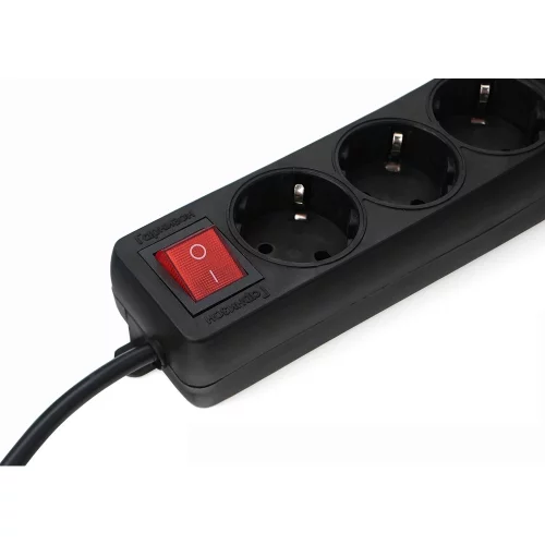 Гарнизон Удлинитель EL-NB-G3-B-3, 3р, 10А, 3м, с выкл. и заземлением, ур.защиты 1, черный, пакет (21222) фото 3