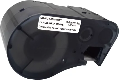 Картридж ленточный Cactus CS-MC-1500595WT черный на белом 38.1x7.6 для Brady BMP-41/BMP-51/BMP-53-PC-Linked