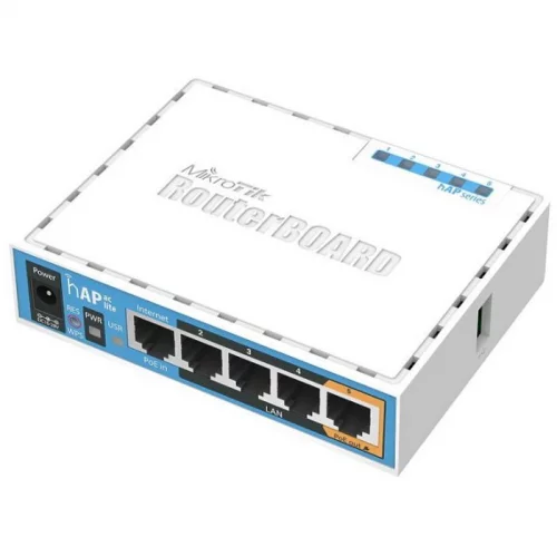 Маршрутизатор/ hAP ac lite Dual-Concurrent 2.4/5GHz AP, 802.11ac, Five Ethernet ports, PoE-out on port 5, USB for 3G/4G support (RB952UI-5AC2ND)
