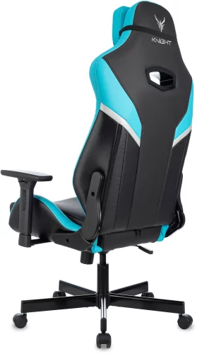 Кресло игровое Knight Thunder 5X черный/ голубой экокожа крестов. металл (KNIGHT THUNDER 5X BL) фото 5