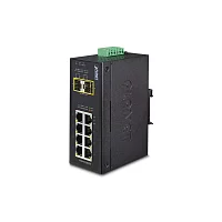 коммутатор/ PLANET IP30 Industrial 8-Port 10/100/1000T + 2-Port 100/1000X SFP Ethernet Switch (-40~75 degrees C) (IGS-1020TF)