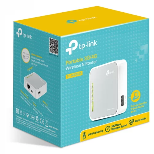 Роутер TP-Link TL-MR3020 N300 3G/ 4G (TL-MR3020) фото 3