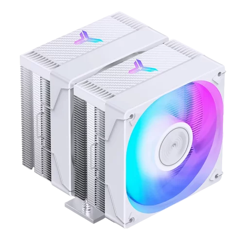 Кулер для процессора/ CPU Cooler JONSBO CR-3000E(Color) (260W, 4-pin PWM, 155mm, Al/ Cu, 6x6mm, FRGB, 2x120mm, 72.23CFM, 34.0dBA, 1600RPM, S: 1851/ 1700/ 1200/ 115X, AM5/ AM4, White) (CR-3000E WHITE)