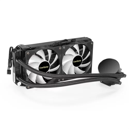 Exegate EX293457RUS Комплект водяного охлаждения ExeGate BlackWater-240V2.PWM.RGB (RGB подсветка, LGA2066/ 2011/ 1366/ 1150/ 1151/ 1155/ 1156/ 1200/ 1700/ AM4/ FM1/ FM2/ FM2+/ AM2/ AM2+/ AM3/ AM3+, TDP 220W, Fan 120m фото 2