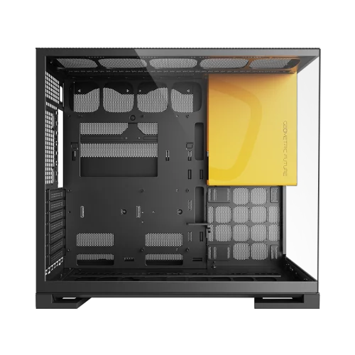 Корпус ПК без блока питания/ Case Geometric Future Model 5, Midi-Tower, TG, no fans, 2xUSB-A 3.0, 1xUSB 3.2 Type-C, E-ATX, ATX, mATX, mITX Black/ Yellow (1AM5WKBY00100) фото 4