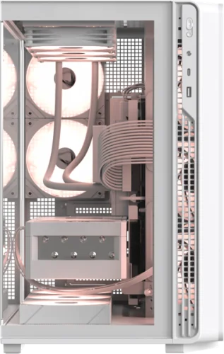 корпус Formula V Line Crystal Z7 PA White, ATX, TYPE-C*1, USB3.0*1, Front+Side Glass, SIDE 3x PERFORMANCE ARGB, REAR 2x PERFORMANCE ARGB