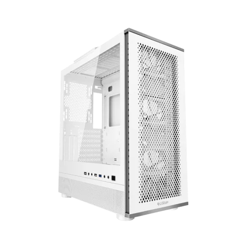 Корпус без блока питания/ Case PCCooler ME200 MESH WH, Midi-Tower, TG, Mesh, 3x120mm ARGB, 1xUSB-A 3.0 + 2xUSB-A 2.0, E-ATX, ATX, mATX, mITX White