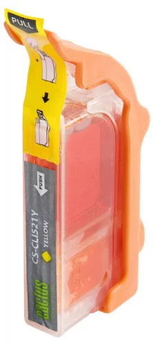 Картридж струйный Cactus CS-CLI521Y желтый (9мл) для Canon Pixma MP540/MP550/MP620/MP630/MP640/MP660/MP980/MP990/iP3600/iP4600/iP4700/MX860 с чипом