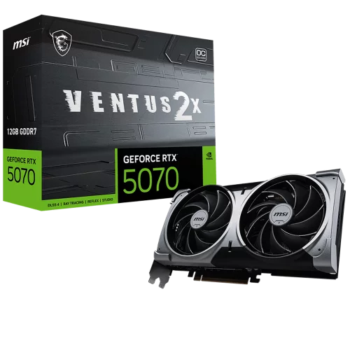 Видеокарта MSI RTX5070 VENTUS 2X OC 12GB GDDR7 192bit 3xDP HDMI 2FAN RTL (RTX 5070 12G VENTUS 2X OC)