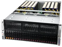 Платформа для сервера/ Supermicro SuperServer AS-4125GS-TNRT 4U (2x Socket SP5 up 400W, 24x DDR5 4800, 2x 2.5" SAS/SATA3 + 4x NVMe 2.5" Hot-Swap, 9x PCI-E x16, 8x GPU, 2x 1GbE, R2000W 2+2, IPMI)