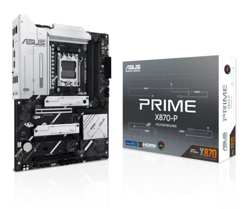 Материнская плата ASUS PRIME X870-P, AM5, X870, 4*DDR5, 2*SATA, 4*M.2, 4*USB 3.2, 2*USB 2.0, 2*Type-C, 3*PCIx16, HDMI, ATX;(90MB1IT0-M0EAY0)