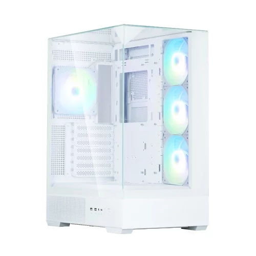 корпус ZALMAN P40 Prism Plus, ATX, WHITE, WINDOW, 3xCombo (3.5