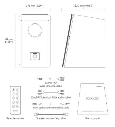 Колонки Edifier R2000DB 2.0 т.дерево 120Вт BT (R2000DB WOOD) фото 3