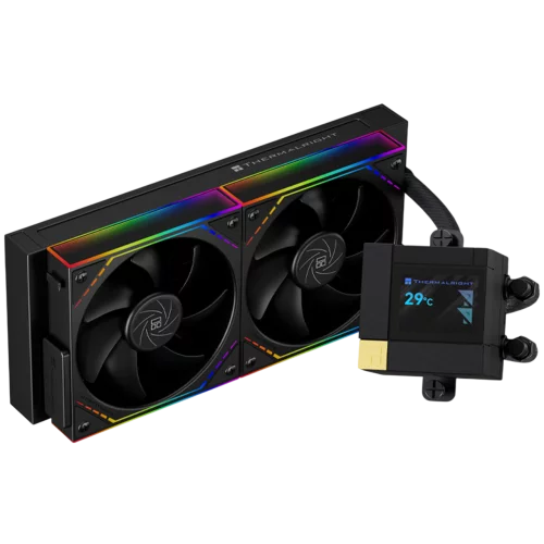 Система жидкостного охлаждения/ Water Cooling System Thermalright Core Matrix 240 Vision (240mm, LED, Black, ARGB/ Fans: 2x120mm, 68.9CFM, 28.2dBA, 2000RPM/ Pump height 64.4mm, Rad thickness 27mm/ S: (C-MATRIX-VISION-BL-240-ARGB)