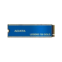 Твердотельный накопитель/ ADATA SSD LEGEND 700 GOLD, 2048GB, M.2(22x80mm), NVMe 1.4, PCIe 3.0 x4, 3D NAND, R/W 2000/1600MB/s, IOPs 130 000/280 000, TBW 480, DWPD 0.2, with Heat Sink (3 года) (SLEG-700G-2TCS-S48)