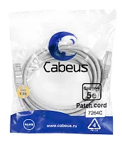 Cabeus PC-FTP-RJ45-Cat.5e-3m Патч-корд F/ UTP, категория 5е, 2xRJ45/ 8p8c, экранированный, серый, PVC, 3м