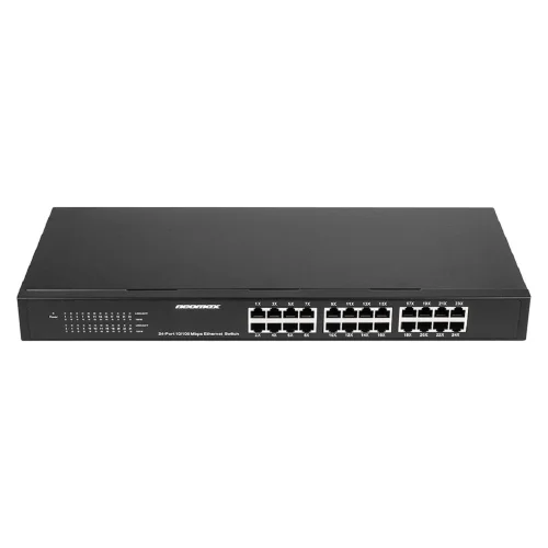 NEOMAX неуправляемый коммутатор NMS-124P-100-SR, 24 порта 100 Mbps, металл Rack фото 3