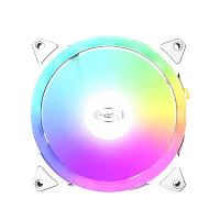 Кулер для корпуса/ Case Cooler PCCooler F3 T120 ARGB WH (120x120x25mm, 4-pin PWM, ARGB, 46CFM, 21.6dBA, 1800RPM, White)