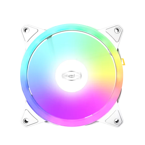Кулер для корпуса/ Case Cooler PCCooler F3 T120 ARGB WH (120x120x25mm, 4-pin PWM, ARGB, 46CFM, 21.6dBA, 1800RPM, White)
