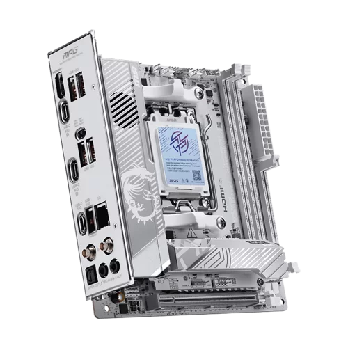 Материнская плата MSI MPG X870I EDGE TI EVO WIFI X870, AM5, 2*DDR5, 1*PCIEx16, 1*M.2, 2*TypeC, 5*USB3.2Gen2, 2*USB3.2Gen1, 2*USB2.0, 2*SATA3.0, 5G, 2*Type-C(DP), HDMI, ITX, RTL фото 4