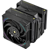Кулер для процессора/ CPU Cooler Thermalright Royal Pretor 130 Ultra Black (4-pin PWM, 158mm, Ni/ Cu, 7x6mm, 1x120mm ARGB +1x130mm, 69CFM/ 81.88CFM, 27dBA/ 28.3dBA, 2150RPM/ 1750RPM, S: 1200, 1700, 1851, (RP130-U-BL)