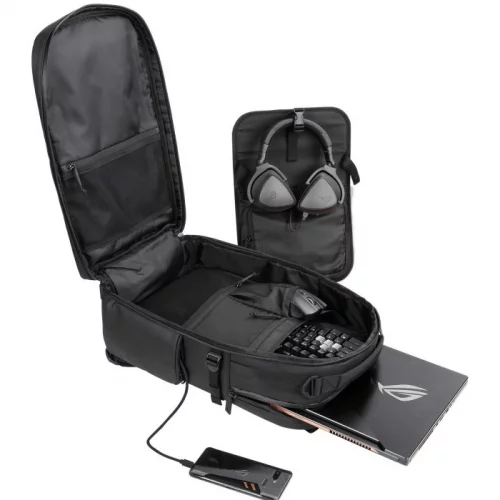 Рюкзак для ноутбука ASUS ROG Ranger Aura RGB BP3703G (90XB05X0-BBP010) (90XB05X0-BBP010) Рюкзак для ноутбука ASUS ROG Ranger Aura RGB BP3703G 17 полиэстер, полиуретан, RGB контроллер, внутренняя подсветка, черный (90XB05X0-BBP010) фото 4