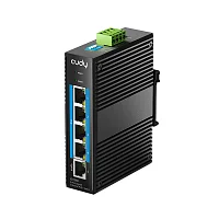 Коммутатор CUDY 5-Port Gigabit Industrial PoE Switch 5-Port Aluminum Industrial, 1000Mbps 5-Port RJ45, 802.3at/ af, Din-rail design, Power supply: DC12~52V work temperature:-40 °C-80°C, Power Adapter Not Included (IG1005P)