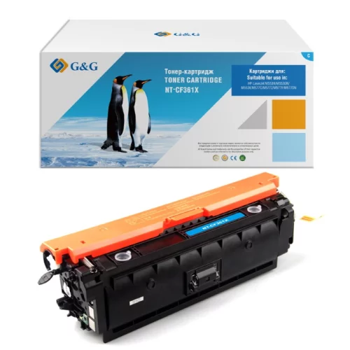 Тонер-картридж G&G NT-CF361X голубой 9500 страниц для НР LaserJet Pro Color M533/ 577 c/ f/ x/ z/ n/ dn