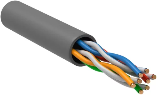 Кабель информационный ITK Generica BC1-C5E04-121-305-T-R-G кат.5E U/ UTP 4X2X24AWG 100Om LSZH внутренний 305м серый