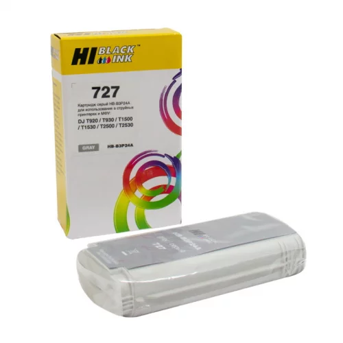 Картридж Hi-Black (B3P24A) для HP DJ T920/ T1500, Grey, №727, 130 мл (1005406)