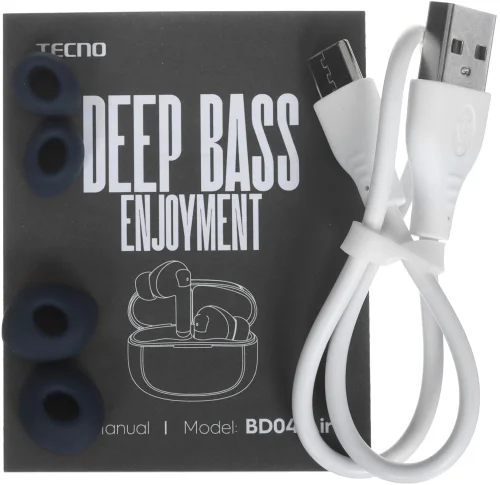 Гарнитура внутриканальные Tecno Buds 4 Air BD04 синий беспроводные bluetooth в ушной раковине (BD04 AIR MIDNIGHT BLUE) фото 8