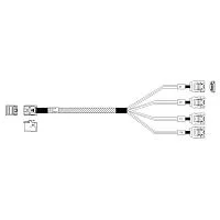 Кабель Amphenol RHS36-4395, HDmSAS SFF8643 -to- 4*SATA, Crossover, 75cm