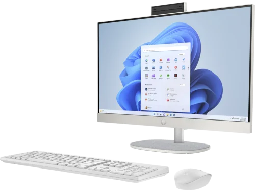 Моноблок HP 24-cr0077ci 23.8 Full HD i7 1355U (1.7) 16Gb SSD512Gb Iris Xe без ОС GbitEth WiFi BT 90W клавиатура мышь Cam белый 1920x1080 (B85NZEA) фото 3