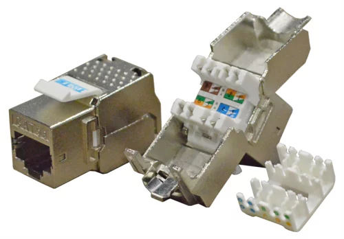 Модуль Keystone RJ45, Cat.5E, STP, 180 градусов (TWT-OK45STP180/ 5E) (TWT-OK45STP180/5E)