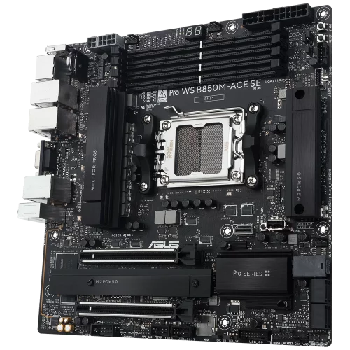 Материнская плата ASUS PRO WS B850M-ACE SE AM5 ATX 4xDDR5 2xPCIEx16 2xM.2 2хUSB-C DP HDMI VGA 10GLAN 2.5GLAN (90MB1MN0-M0EAY0) фото 4