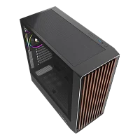 Корпус без блока питания/ Case HSPD F760, Mid Tower, Black, TG, 0.5 SPCC, 4x120mm ARGB E-ATX, ATX, mATX, mITX 165/ 420/ 200mm 2x2.5", 1x3.5", 7xPCI 1xUSB-A 3.0, 1xUSB-C 470x215x495mm (F760-TGBK-ARGB)