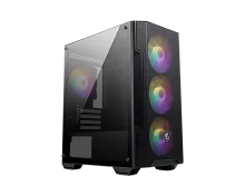 Корпус ПК без блока питания/ Case MSI MAG FORGE M100A, Mini-Tower, TG, 4x120mm ARGB, 2xUSB 2.0, 1xUSB 3.0, mATX, mITX Black (306-7G20A28-HH9)