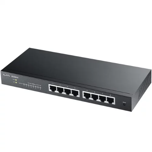Коммутатор/ Zyxel NebulaFlex GS1915-8 Hybrid Smart L2 Switch, 8xGE, Silent (No Fan), Standalone/Cloud Management (GS1915-8-EU0101F) фото 2
