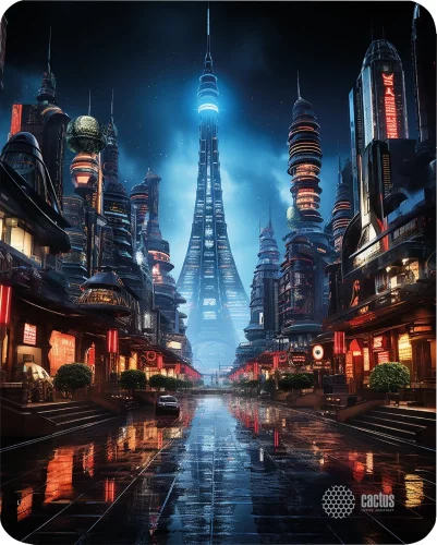 Коврик для мыши Cactus City 300x250x3мм (CS-MPC-D05M)