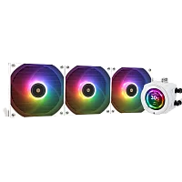 Система жидкостного охлаждения/ Water Cooling System Thermalright Core Vision 360 (360mm, LED, White, ARGB/ Fans: 3x120mm, 72.37CFM, 27.7dBA, 2000RPM/ Pump height 66mm, Rad thickness 27mm/ S: 1700, 12 (C-VISION-WH-360-ARGB)