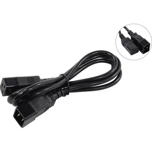 Exegate EP280635RUS Кабель питания (UPS) ExeGate Power EC20-1,8P (IEC 320 С19-]С20) VDE-250V-3*1.5mm2, медь, 16А, черный, 1.8м.