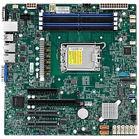 Материнская плата/ MB Supermicro X13SCL-F, Micro-ATX, 1x Intel Xeon 6300-series/ E-2400/ Pentium (LGA-1700), 4x DIMM DDR5 UDIMM, 1 PCIe 5.0 x8 1 PCIe 5.0 x8 (in x16) 2 PCIe 4.0 x4 (in x8), 1 M.2 PCIe 4 (MBD-X13SCL-F-B BUNDLE)