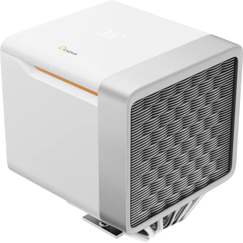 Кулер для процессора/ CPU Cooler Ocypus Delta A62 EX WH Digital (250W, 4-pin PWM, LED temp., 160mm, Al/ Cu, 6x6mm, 2x120mm, 70CFM, 31dBA, 1800RPM, S: 1851/ 1700/ 1200/ 115X, AM5/ AM4, white) (DELTA-A62-WH2NNWD00E-GL)